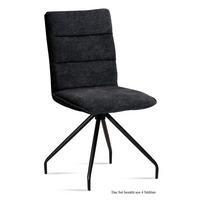 ESSZIMMERSTUHL (4er-Set) Dianna 47x92x60 Schwarz/Anthrazit - Anthrazit/Schwarz, Kunststoff (60/92/47cm) - 58aufmkessel