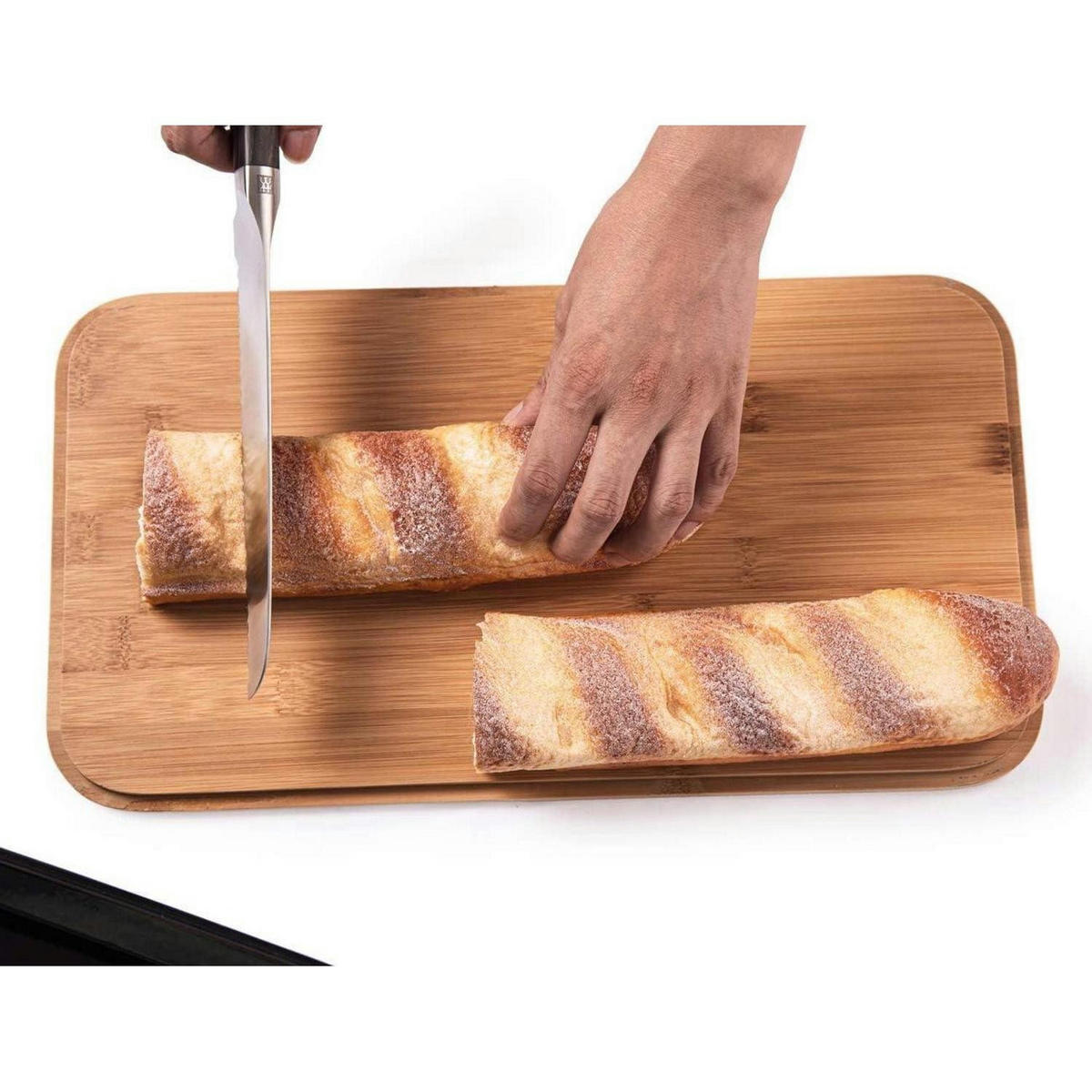 BROTKASTEN Schwarz mit Bambusdeckel 30 cm - Multicolor, Metall (18/14/30cm)