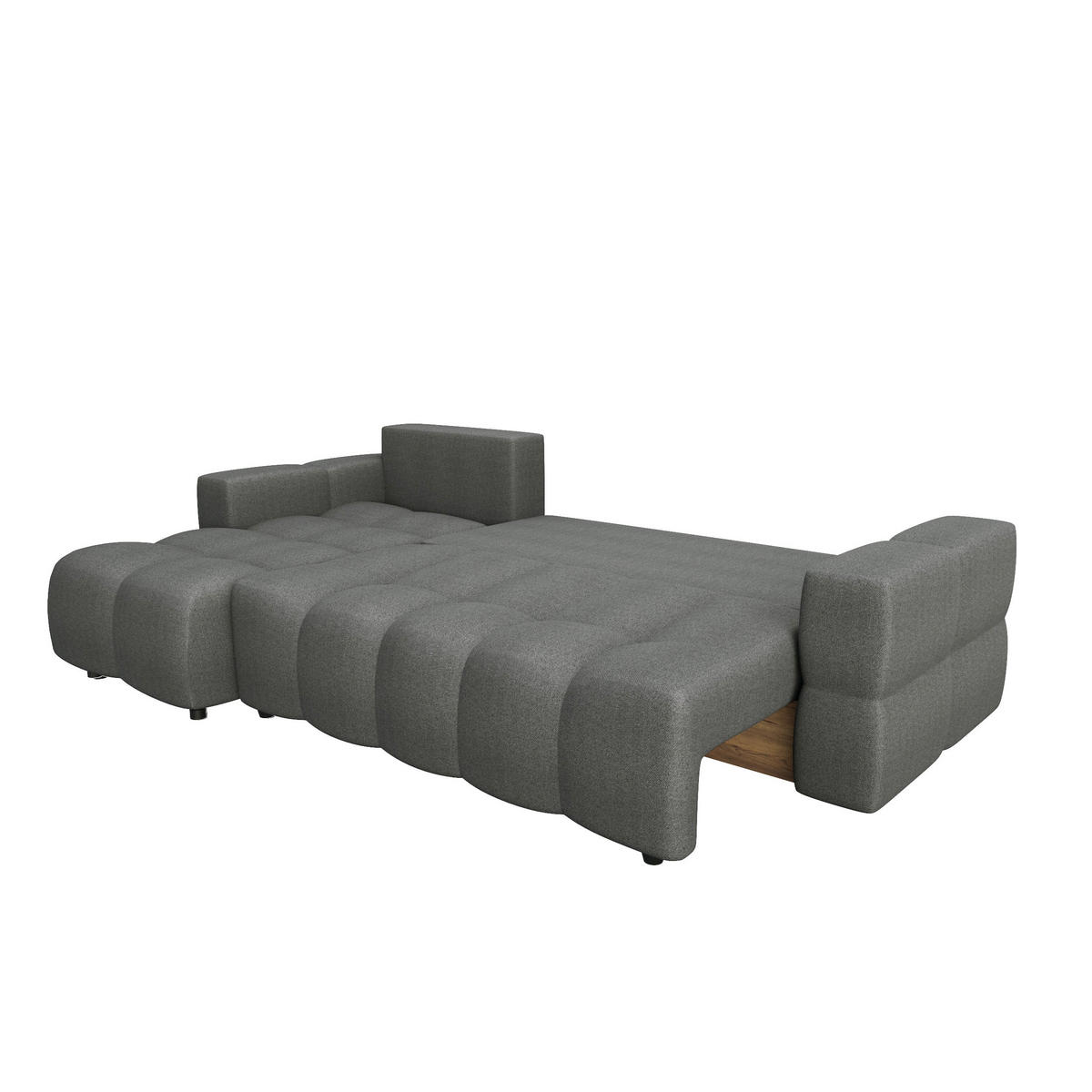 ECKSOFA LINKS Rastergewebe Anthrazitgrau 286.0 CENTIMETERScm - Dunkelgrau/Anthrazit, Textil (169/286cm) - Sia Home
