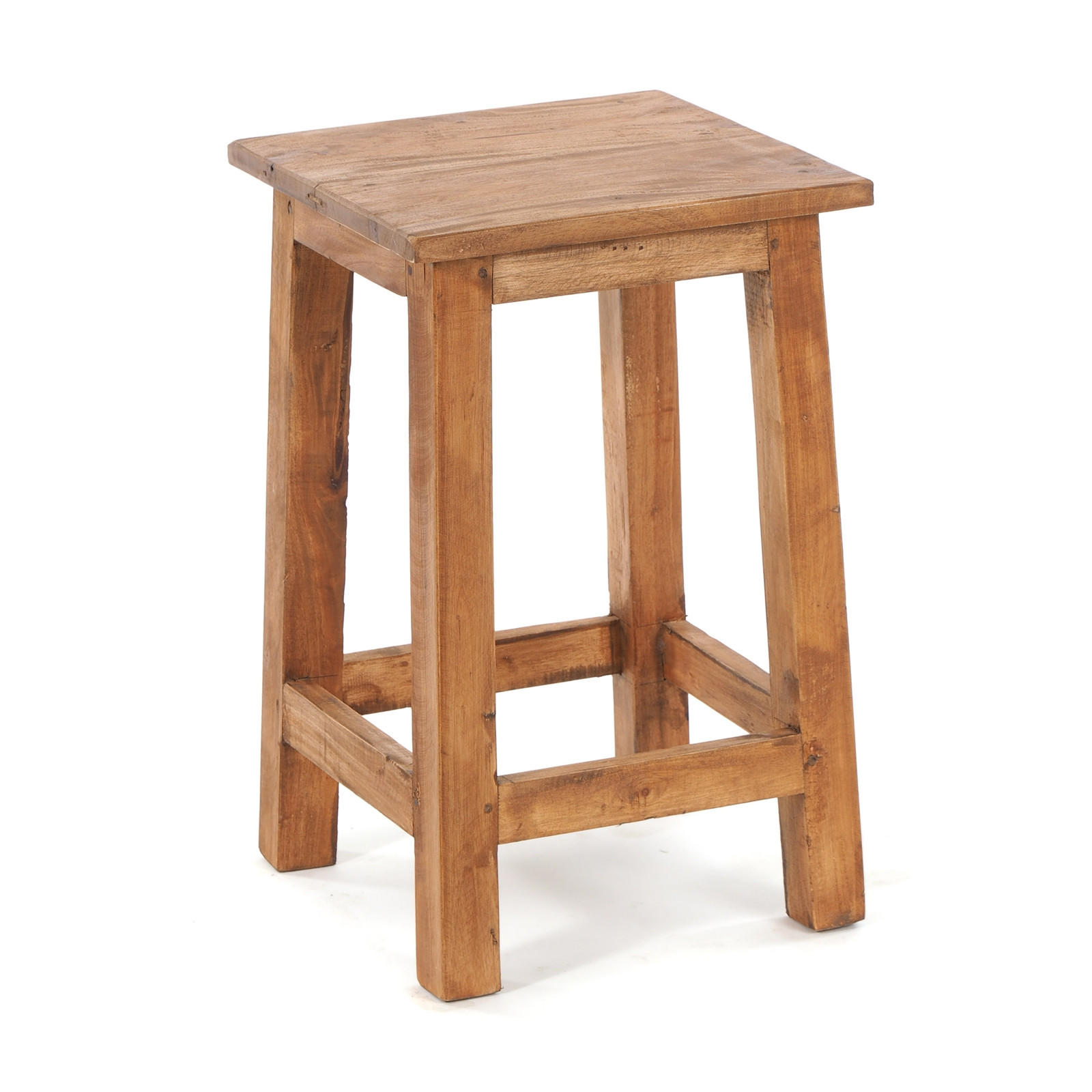 HOCKER MADERO Recyclingholz 08 honigfarben gewachst - Honig, Karton (30/48/30cm) - DESIGN DELIGHTS