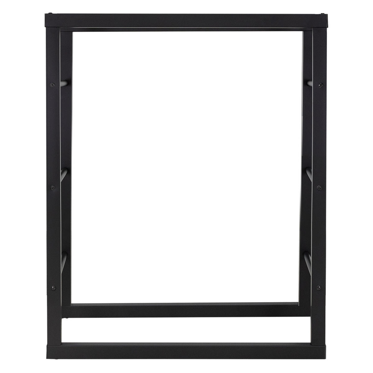 KAMINHOLZREGAL - Schwarz, Metall (25/100/80cm) - ML-DESIGN