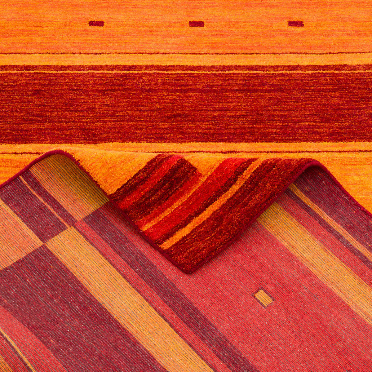 NATUR WOLLE TEPPICH GABBEH ESTA - Rot, Textil (70/300cm) - Pergamon