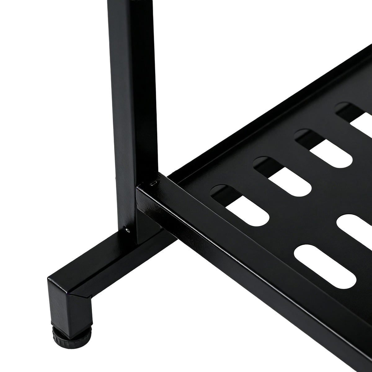 REDSKAPSSTÄLL Svart för 35 trädgårdsredskap stål - Svart, Metall (43/76/39cm) - Relaxdays