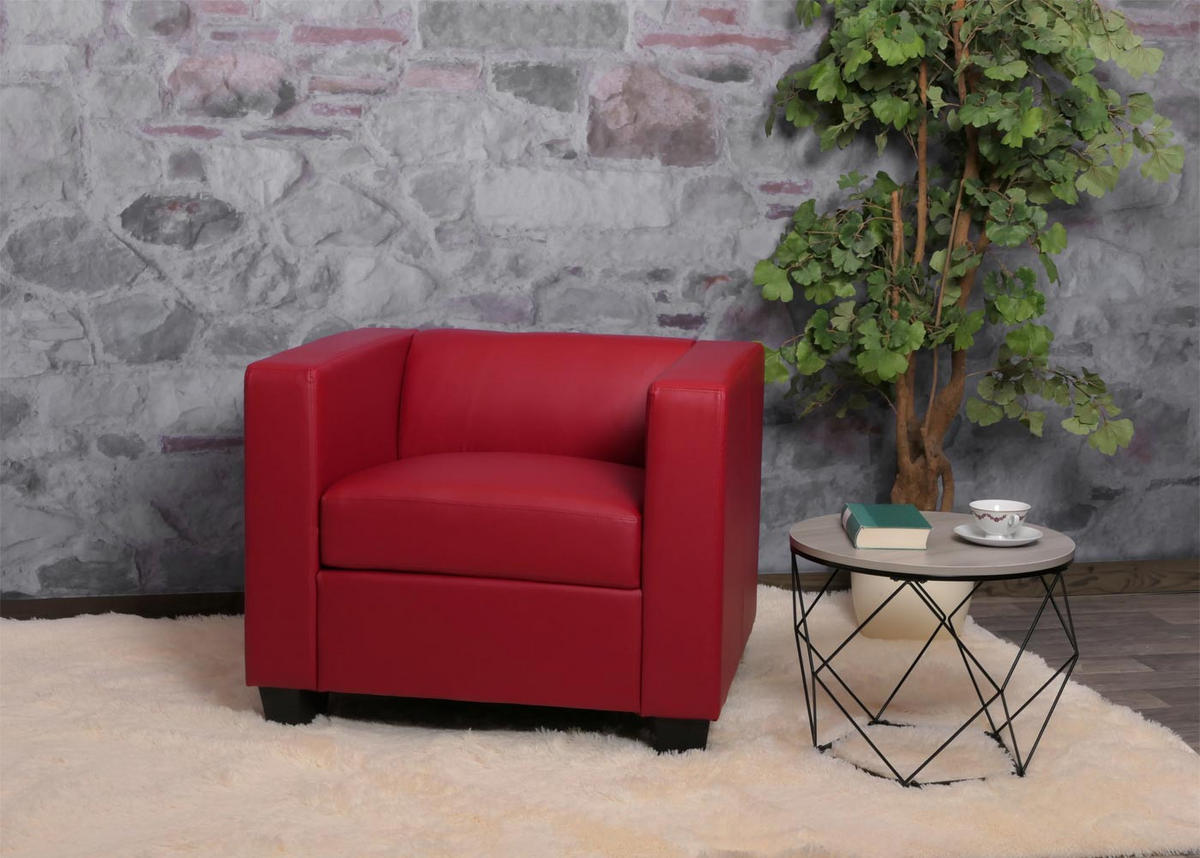 SESSEL LOUNGESESSEL Rot - Rot, Leder (86/70/75cm) - MCW