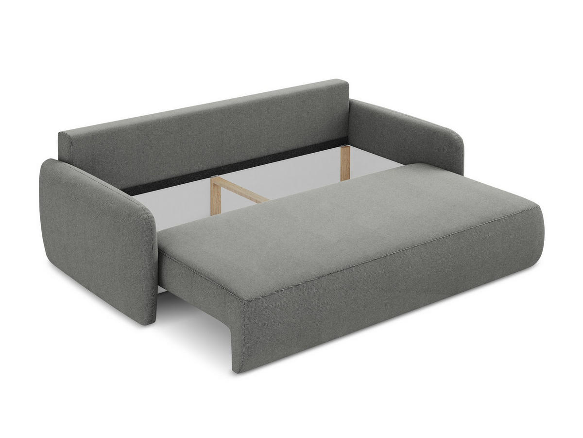 SOFAELEMENT Links Chenille Stoff Beige - Hellbraun/Schwarz, Holzwerkstoff/Kunststoff (179/70/113cm) - Makamii