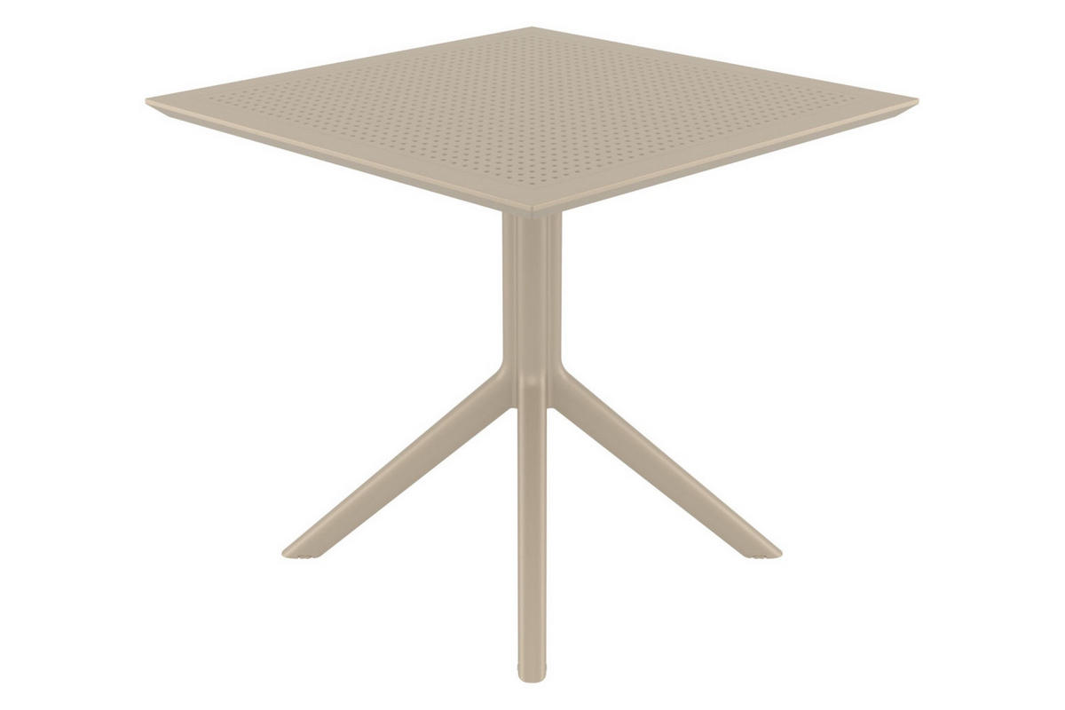 GARTENTISCH Sylt 80 cm taupe - Taupe, Kunststoff (74/80/80cm) - TPFGarden