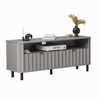 TV-LOWBOARD VITA stehend, 137 cm Lehmgrau - Grau, Holzwerkstoff/Metall (137/57/40.5cm) - Idohome