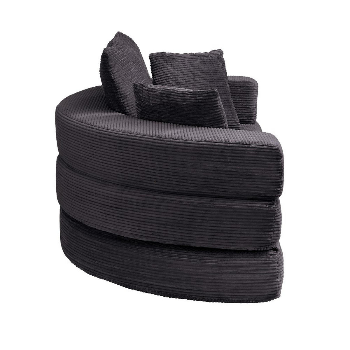 KLAPPSOFABETT 2-in-1 Sofa und Bett 173/176/40 cm - Schwarz, Textil (176/40/173cm)