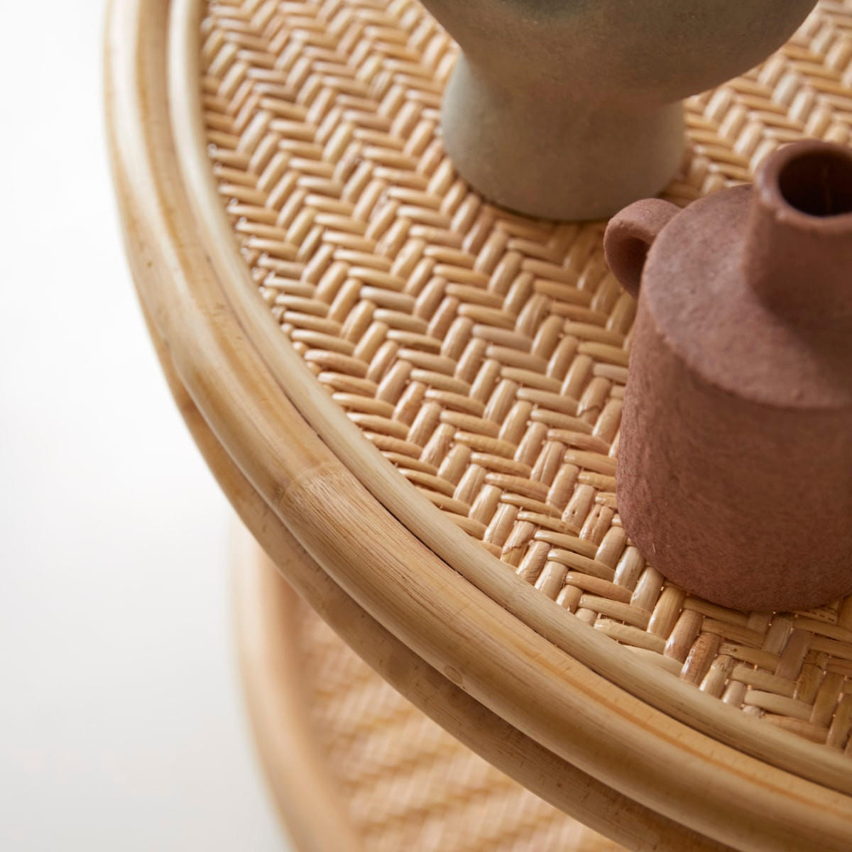 COUCHTISCH Ella Natur aus Rattan - Naturfarben, Naturmaterialien (80/80/45cm) - Tikamoon