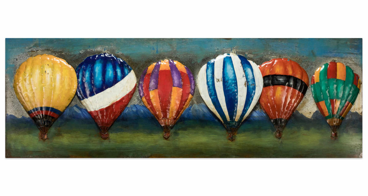 METALLBILD Bunt 144/44 cm - Blau/Multicolor, Metall (7.9/44cm) - KUNSTLOFT
