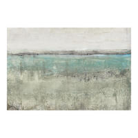 FOTOTAPETE Horizont über Türkis I 288/190 cm - Türkis, Papier (288/190cm) - Bilderwelten