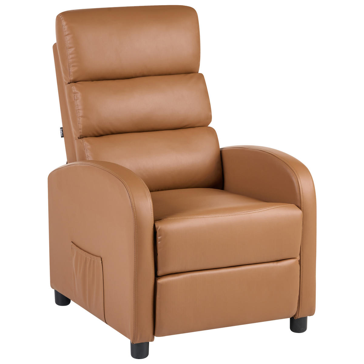 FERNSEHSESSEL Kunstleder Braun Otus - Braun, Kunststoff (67/75/89cm) - Beliani
