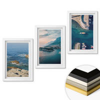 WANDBILDER 3er-Set - 20x30 cm Weißer Rahmen - Meerblick, Klippen, Häfen - Weiß, Kunststoff (20/30cm) - ArtPrintCave