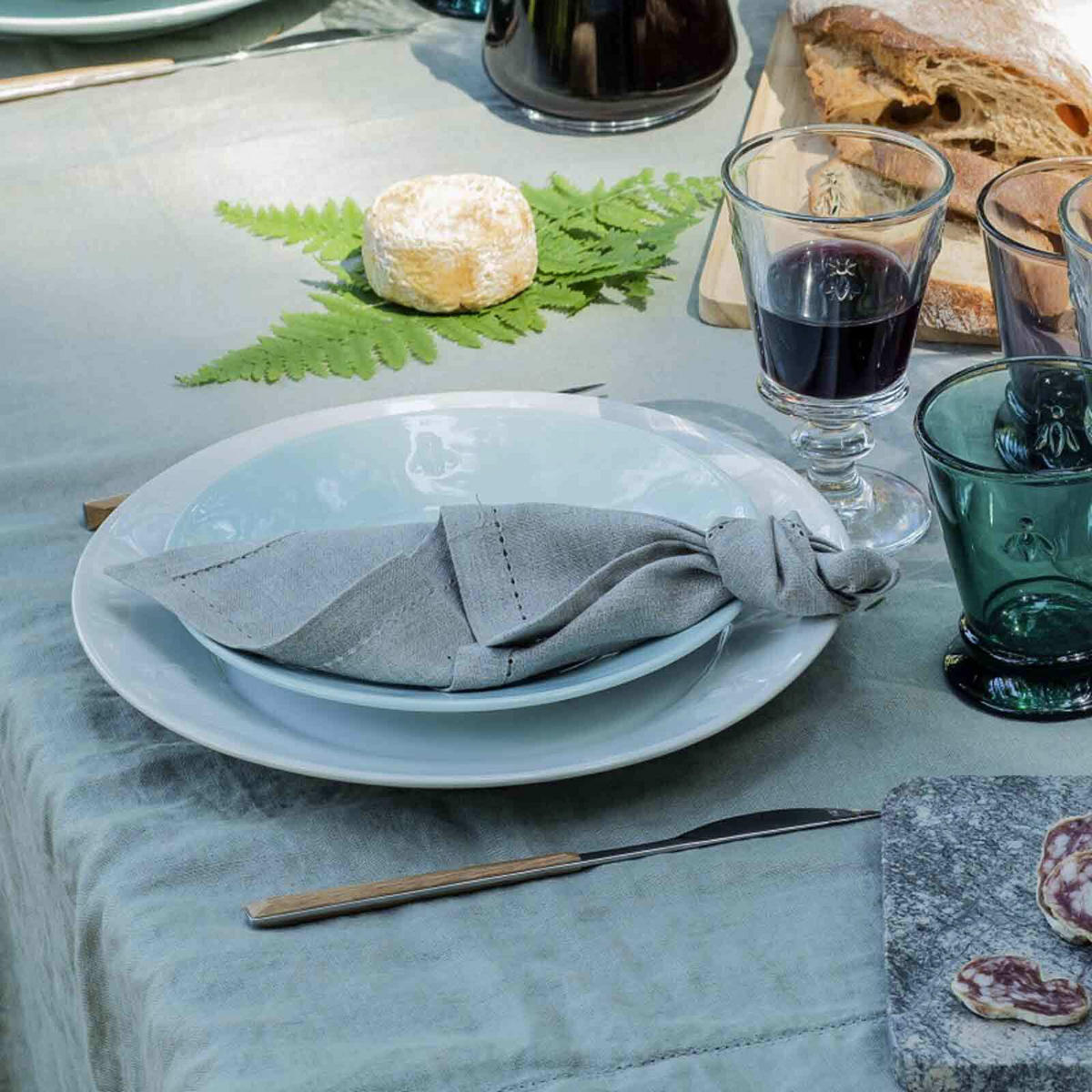 DESSERTTELLER Biene blau ø 21 cm 4er Set - Blau, Keramik (21.4cm) - La Rochère