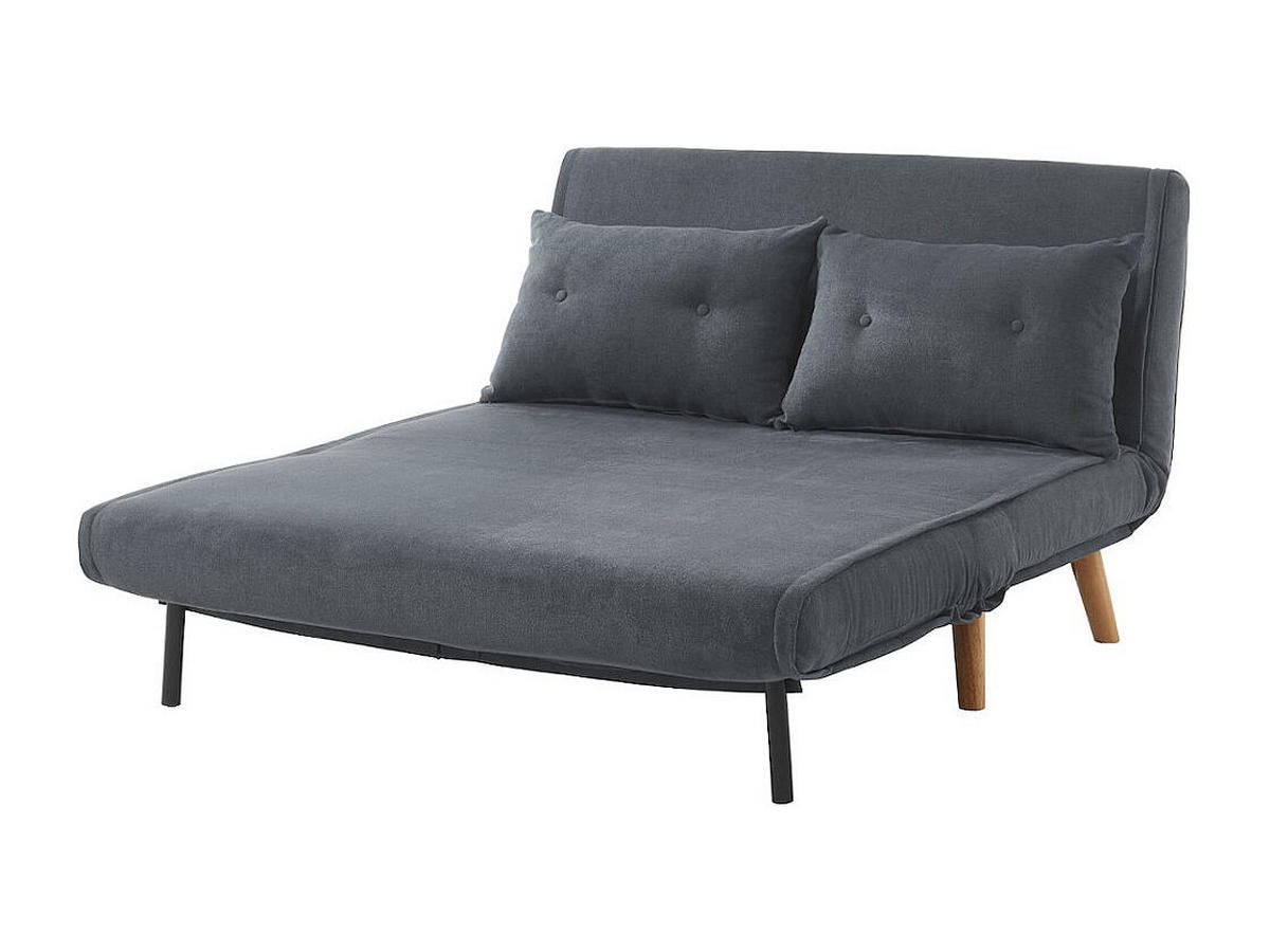 SCHLAFSOFA - 2 Personen - stoff - grau Valerio - Grau, Textil (120/74/74cm) - Vente-Unique