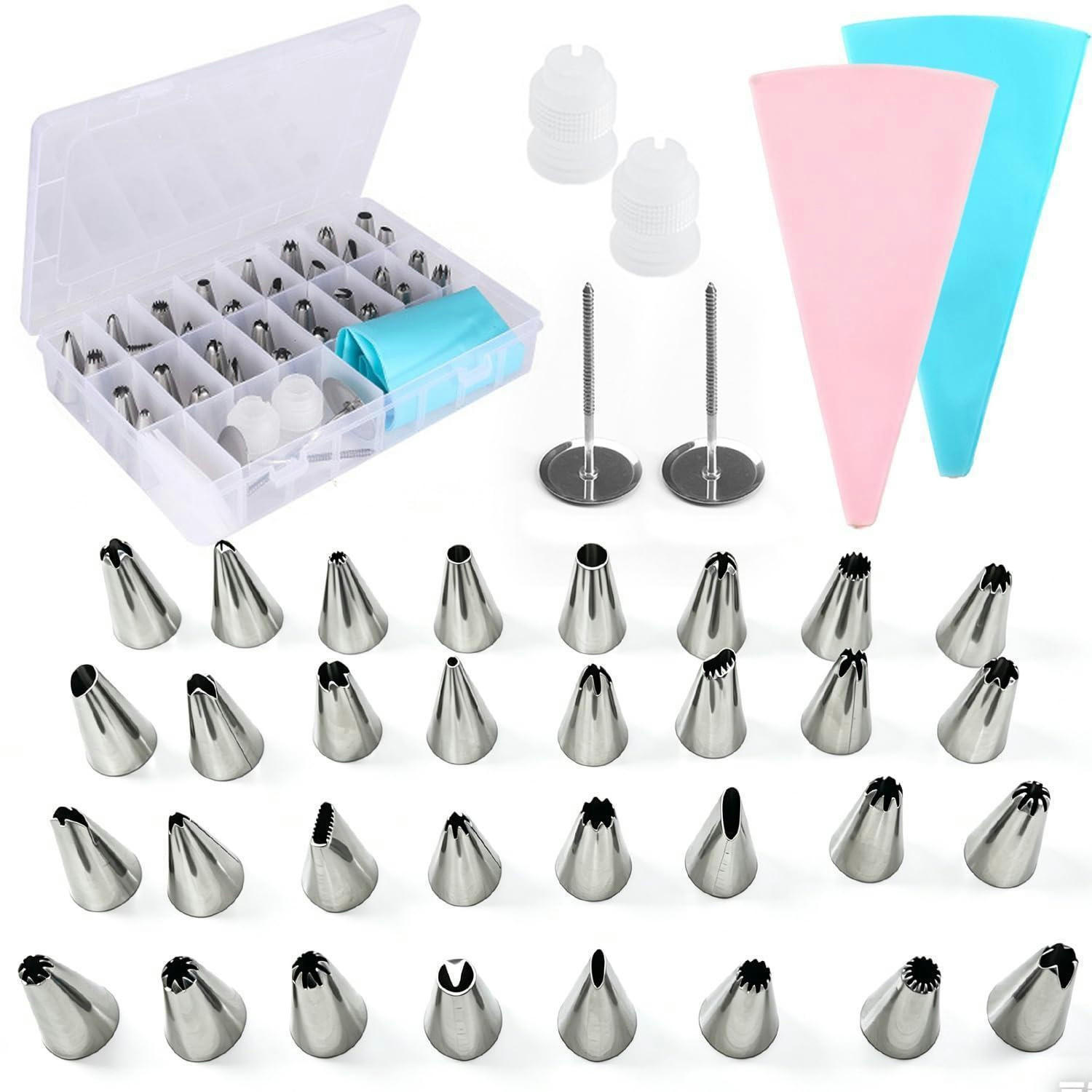 SPRITZBEUTEL-SET 38-teilig mit Edelstahltüllen - Multicolor, Metall (16/12.5/30.5cm)