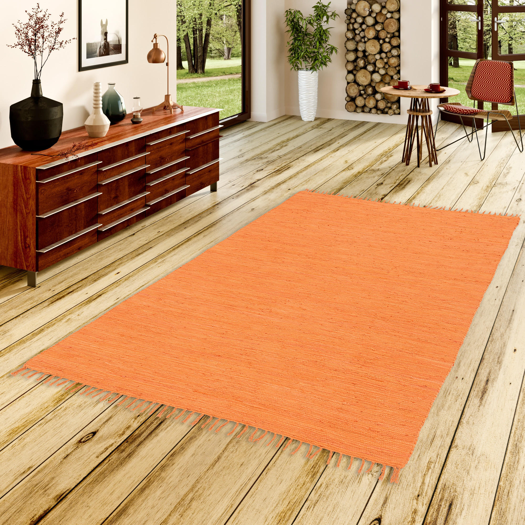 BAUMWOLLE NATUR TEPPICH JOLLY COTTON - Terracotta, Textil (160/230cm) - Pergamon