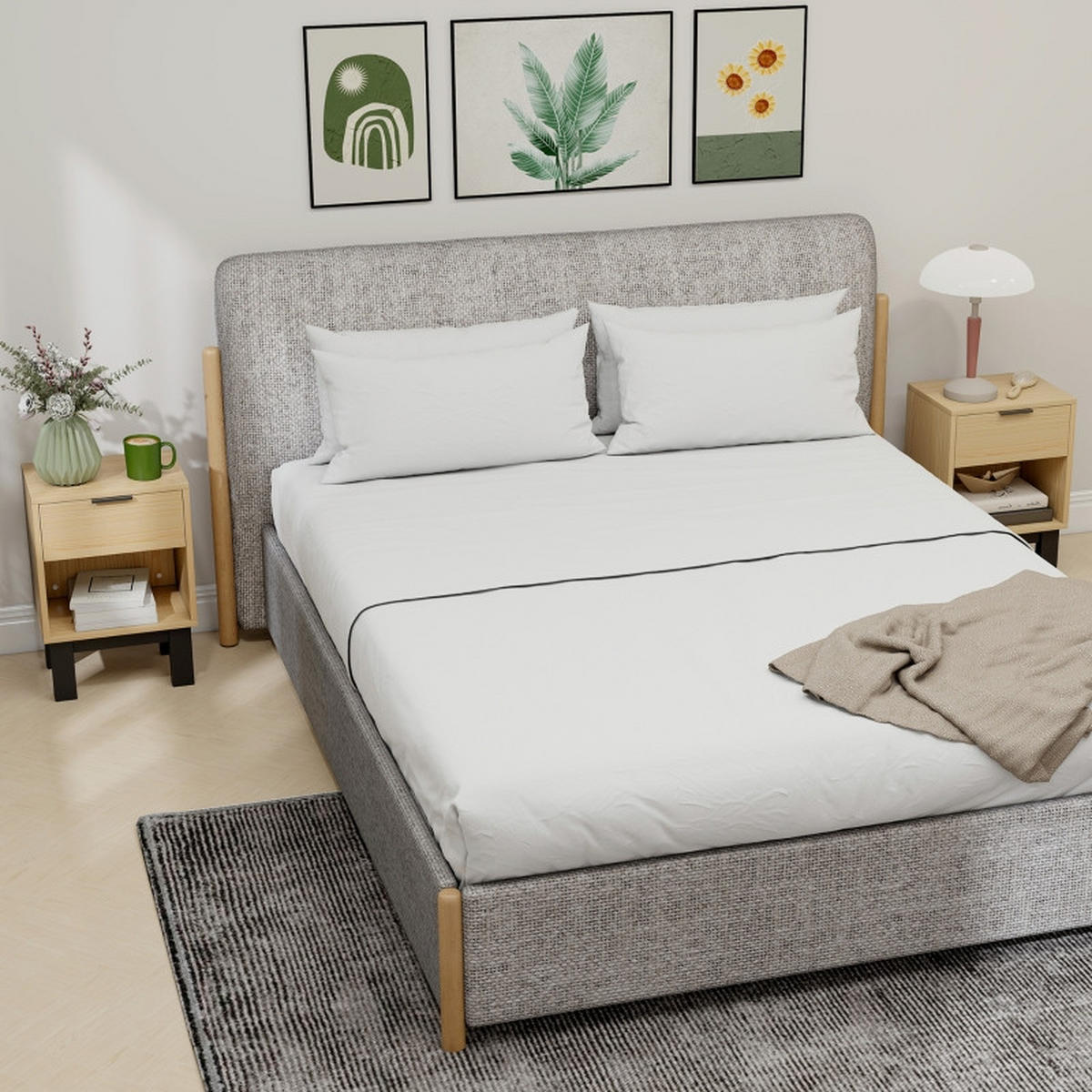 NACHTTISCH 26/35/50 cm Eiche aus Holzwerkstoff mit Schublade - Braun, Holz (26/50/35cm) - OKWISH