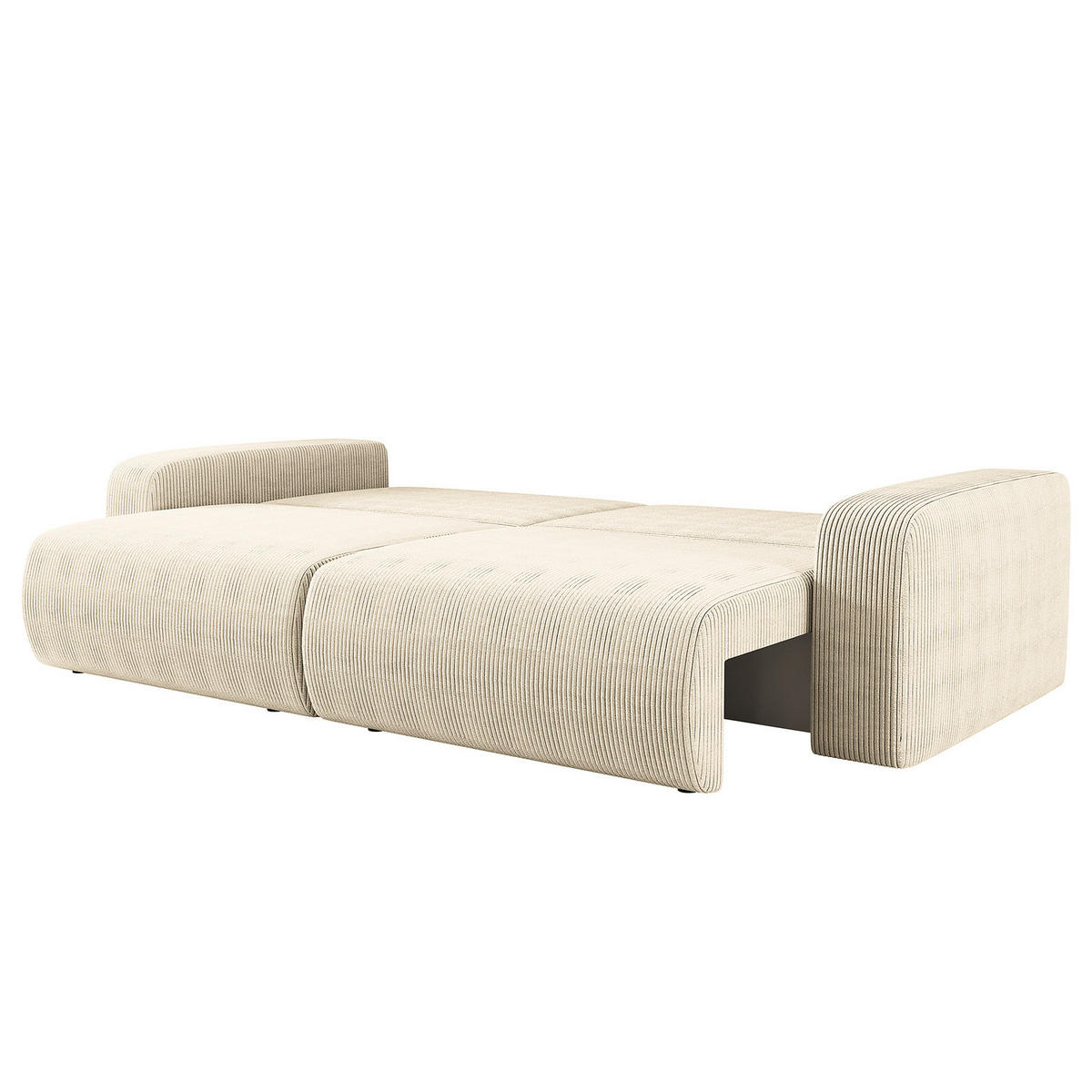 SCHLAFSOFA - Beige/Schwarz, Kunststoff/Textil (245/83/90cm) - home24