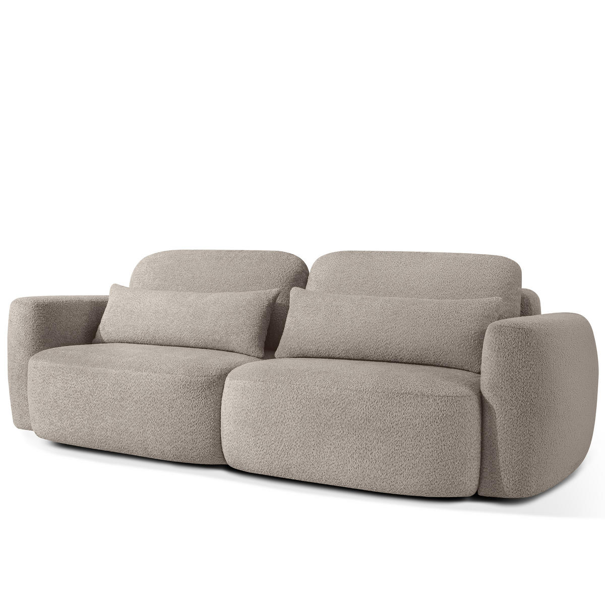 SITZGARNITUR ELOSA - Grau, Holz/Textil (245/85/115cm) - KONSIMO®