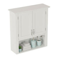 OMARICA - bela, leseni material (58/62/20cm) - Relaxdays