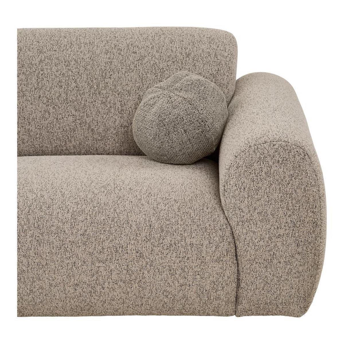 SOFA, Astrid, Stühle Grau, Polyester, 177 x 300 x 75 cm - Grau, Textil (177/300cm) - ebuy24