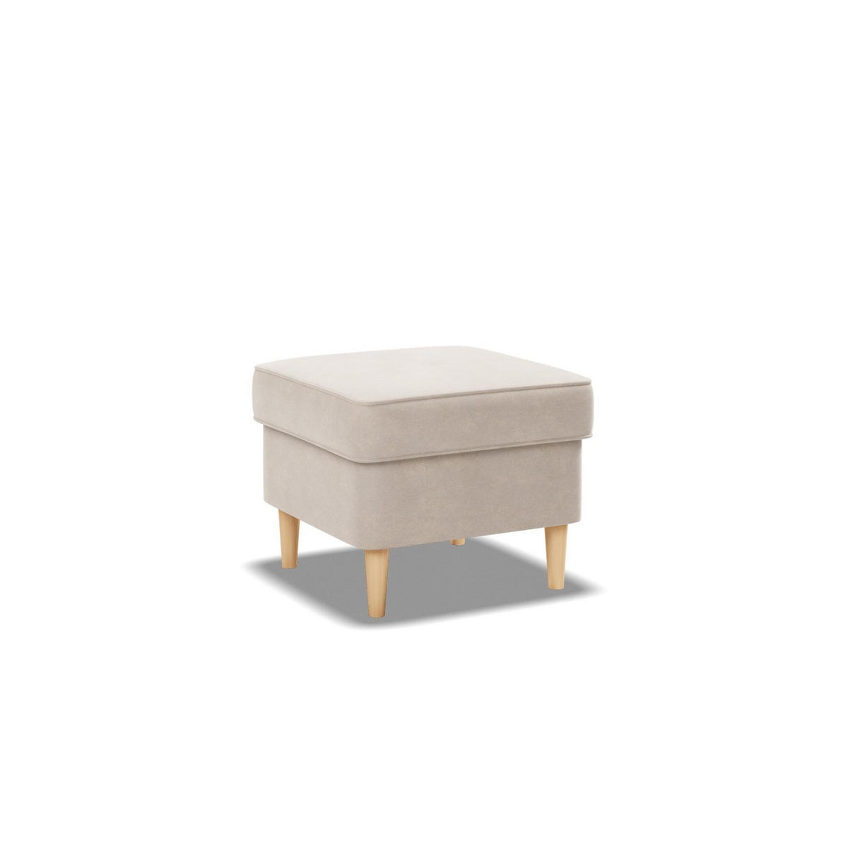 FUSSHOCKER FÜR SESSEL VELO, Beige - Beige, Textil (49/40/49cm)