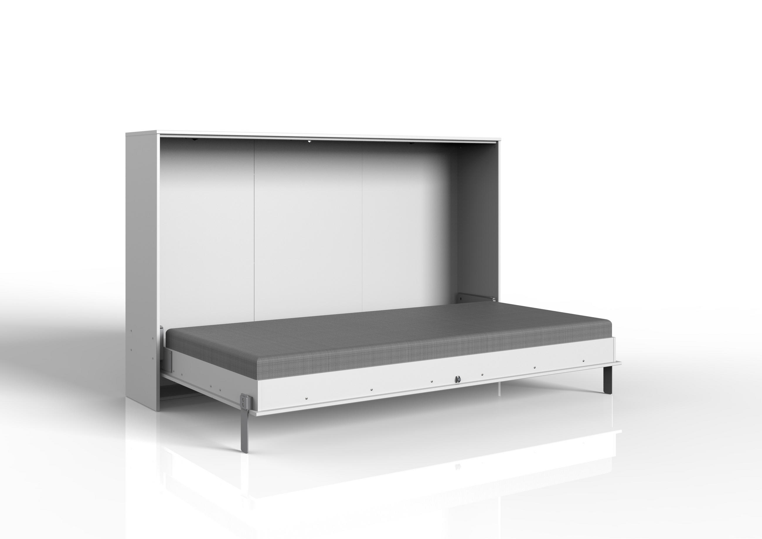 KLAPPBETT Juist in Weiß 120x200cm - Weiß, Holzwerkstoff (120/200cm)