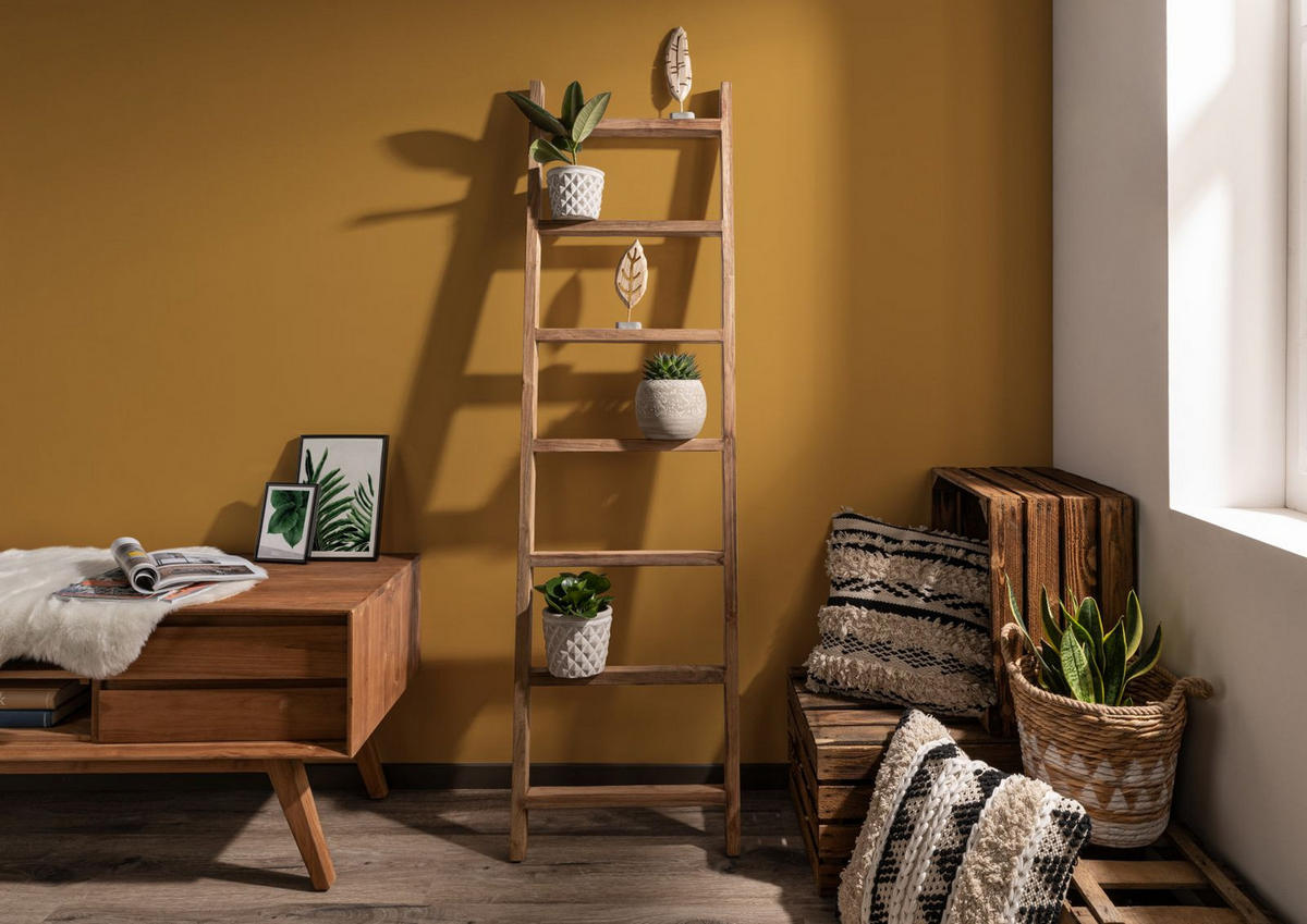 DEKOLEITER Teak 50x5x180 natur unbehandelt BASSANO #134 - Braun, Holzwerkstoff (50/180/5cm) - Massivmoebel24