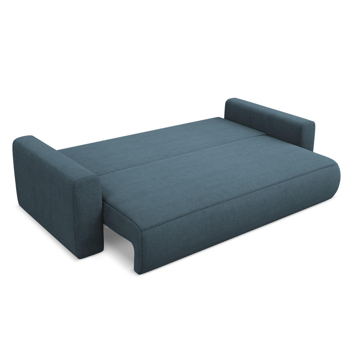3-SITZER SOFA mit Schlaffunktion Strukturstoff Stoff Blau - Blau/Blaugrau, Kunststoff/Textil (238/82/105cm) - LaMiaSofa