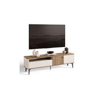 TV-SCHRANK MOCHA 180/40/51 cm mit Schublade Kaschmir/Nussbaum Royal - Kaschmir/Schwarz, Holzwerkstoff/Kunststoff (180/51/40cm) - Lookway