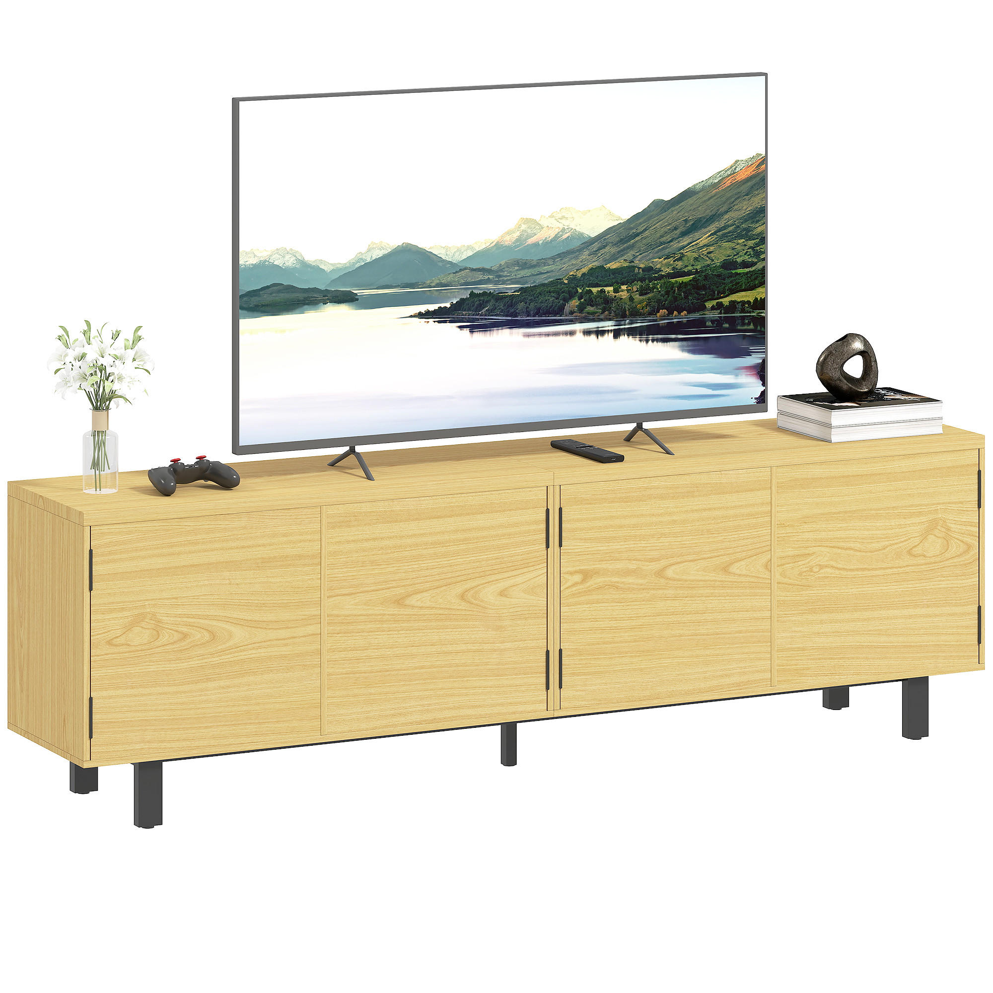 TV-MÖBEL Braun 1 Stück - Braun, Holzwerkstoff (180/55.5/35cm) - GiPP