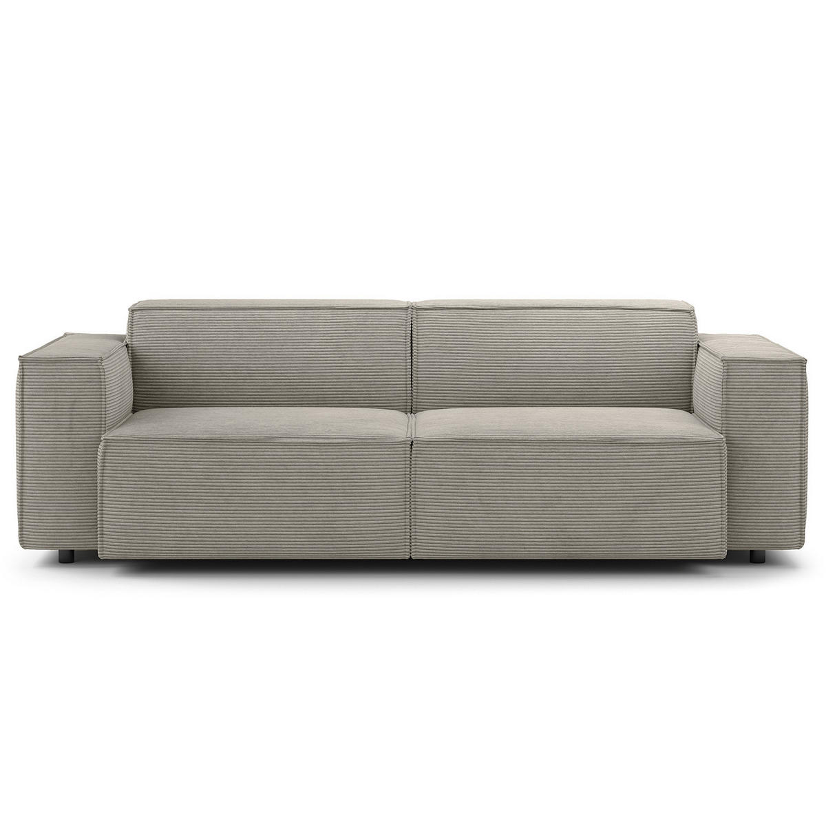 2,5-SITZER SOFA - Graubraun, Textil (223/70/96cm) - home24