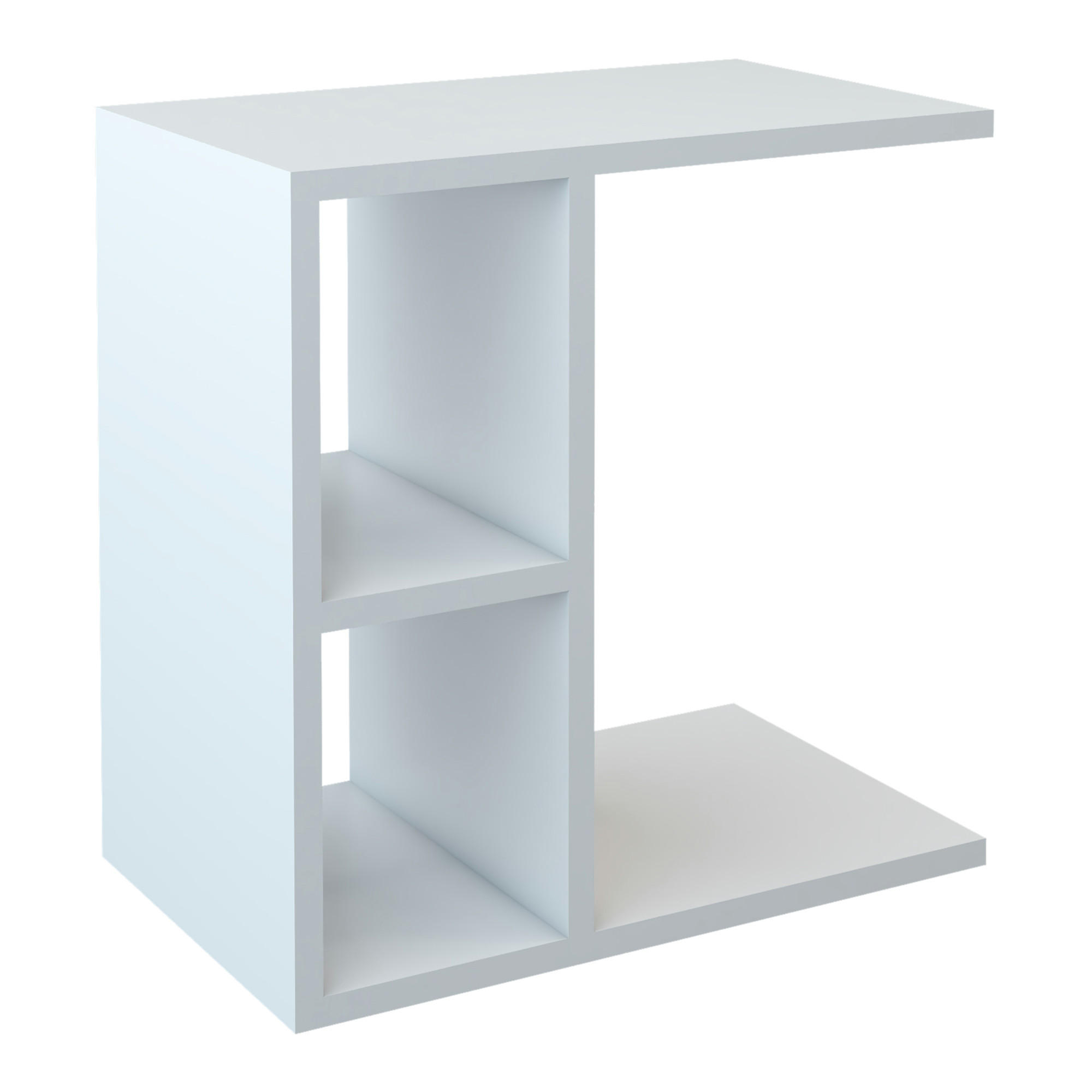BEISTELLTISCH Ravnsborg - Weiß, Holzwerkstoff (30/50/50cm) - [en.casa]