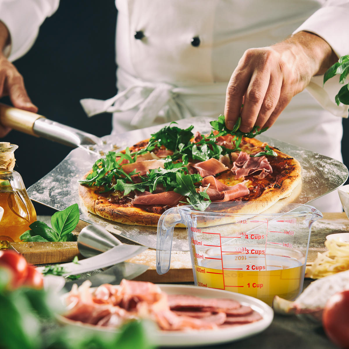 MESSBECHER - Transparent, Glas (1L) - Relaxdays