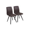 POLSTERSTUHL (2er-Set) Delphine Massivholz 48 x 56 x 92 Schwarz/Braun - Schwarz/Braun, Holz (56/92/48cm) - 58aufmkessel