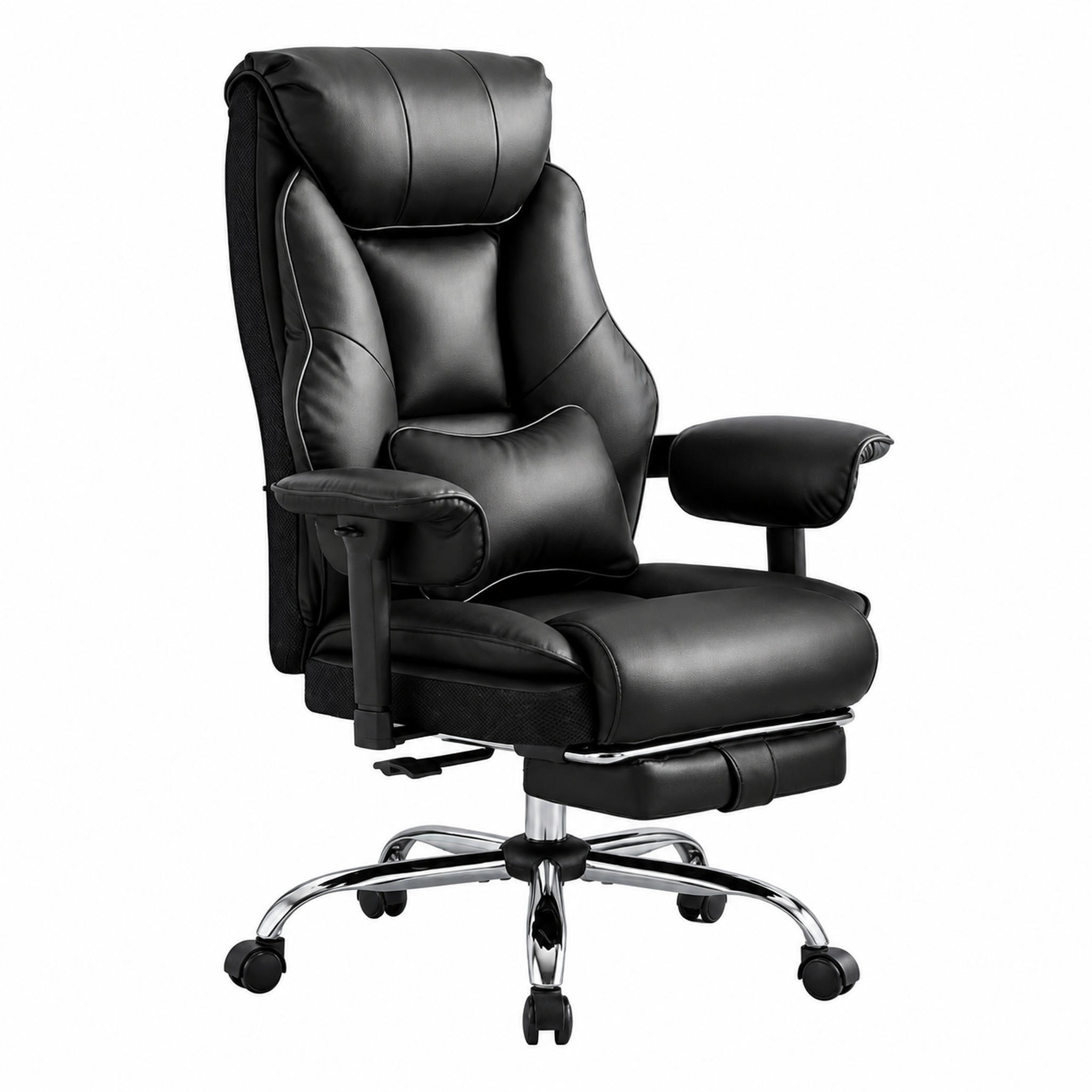 Meubliv Bürostuhl Schwarz 77x125.5x35.5 cm