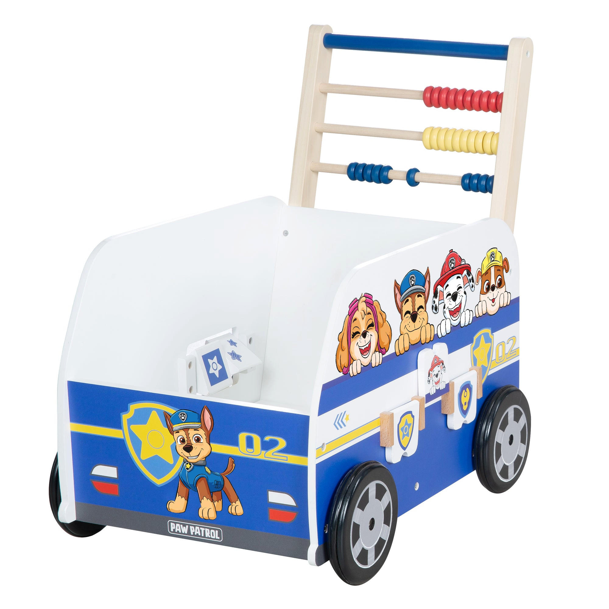 BULLY-SCHIEBEBUS Paw Patrol - Weiß, Holzwerkstoff (34/53.5/55cm) - Roba