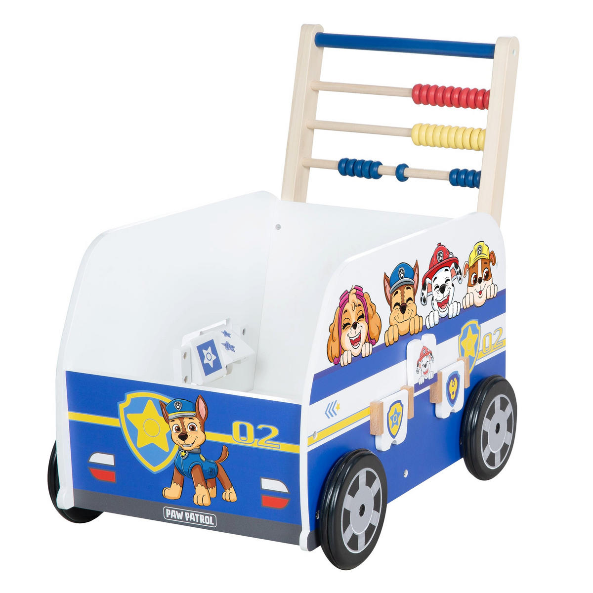 BULLY-SCHIEBEBUS Paw Patrol - Weiß, Holzwerkstoff (34/53.5/55cm) - Roba