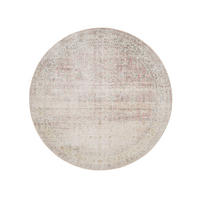 VINTAGE-TEPPICH George waschbar ø 120 cm rund - Beige/Rosa, Kunststoff (120/120cm) - benuta