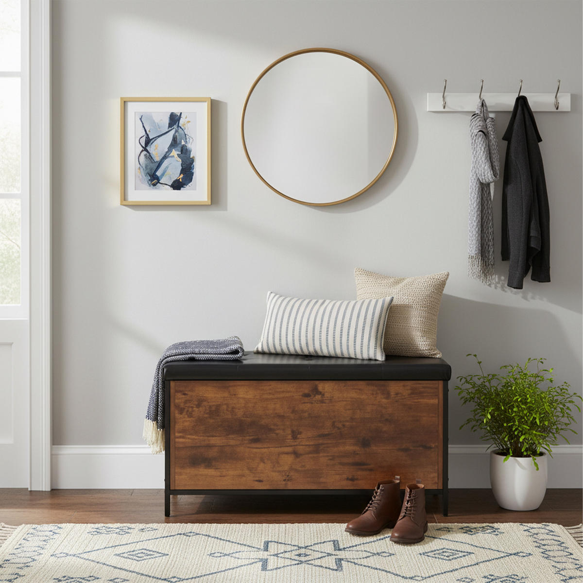 TRUHENBANK - Multicolor, Holzwerkstoff/Kunststoff (80/50/40cm) - Relaxdays