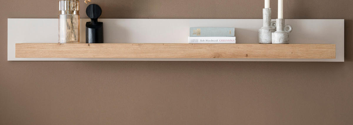 WANDBOARD Kaschmir, Artian Eiche, Wandregal 159 cm - Kaschmir/Eiche Artisan, Holzwerkstoff/Metall (159/20/18cm) - Furn.Design