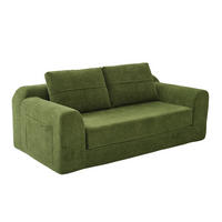 SCHLAFSOFA DE-35076 klappbar 2-in-1 Grün - Grün, Textil (96/61.5/178cm) - ComfortXL