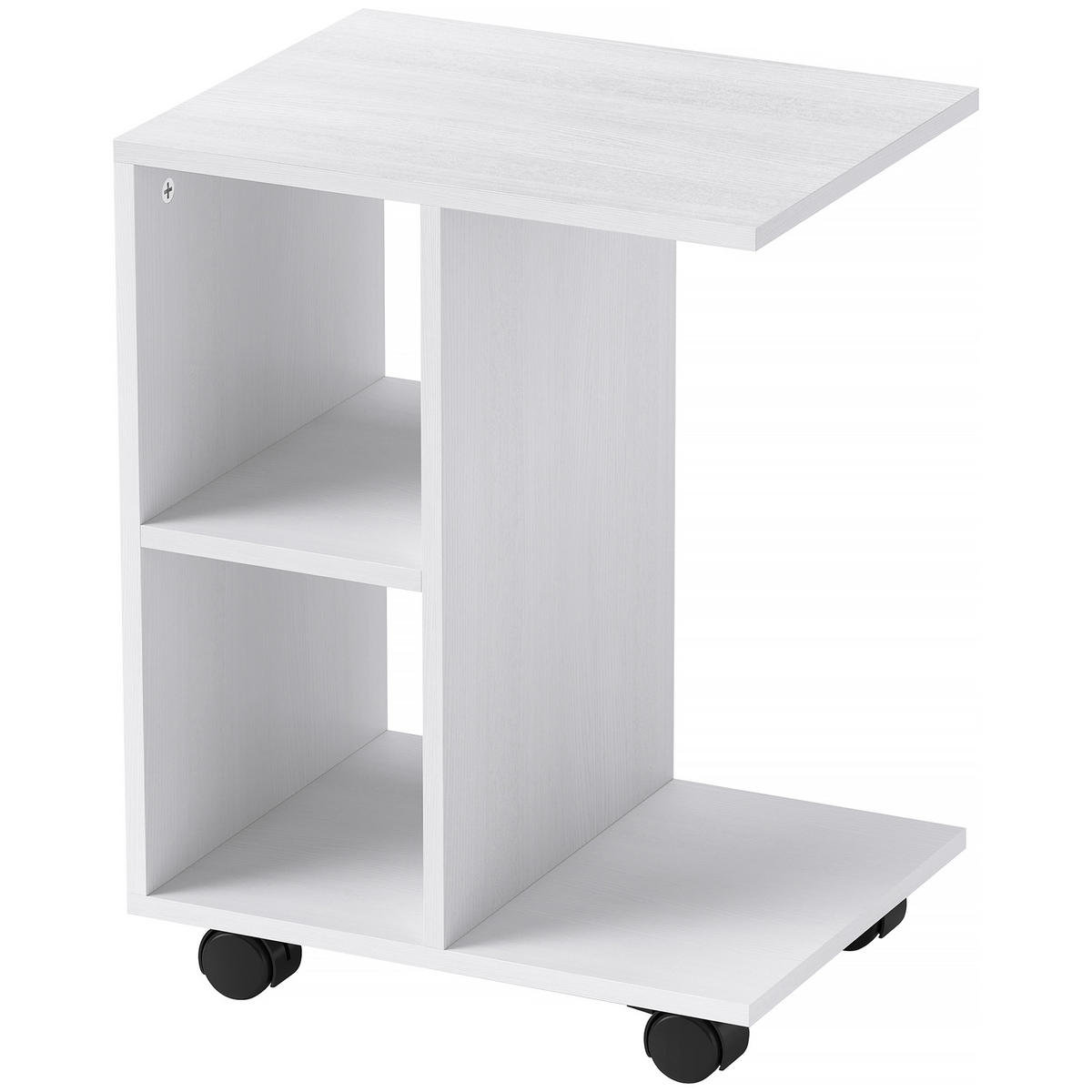 LAPTOPTISCH DE-09102 mit Rollen Weiß - Weiß, Holzwerkstoff (45/35/58cm) - ComfortXL