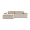 ECKSOFA Die Lässige Recamiere links - Beige, Textil (253/188cm) - Mokebo