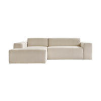 ECKSOFA Die Lässige Recamiere links - Beige, Textil (253/188cm) - Mokebo