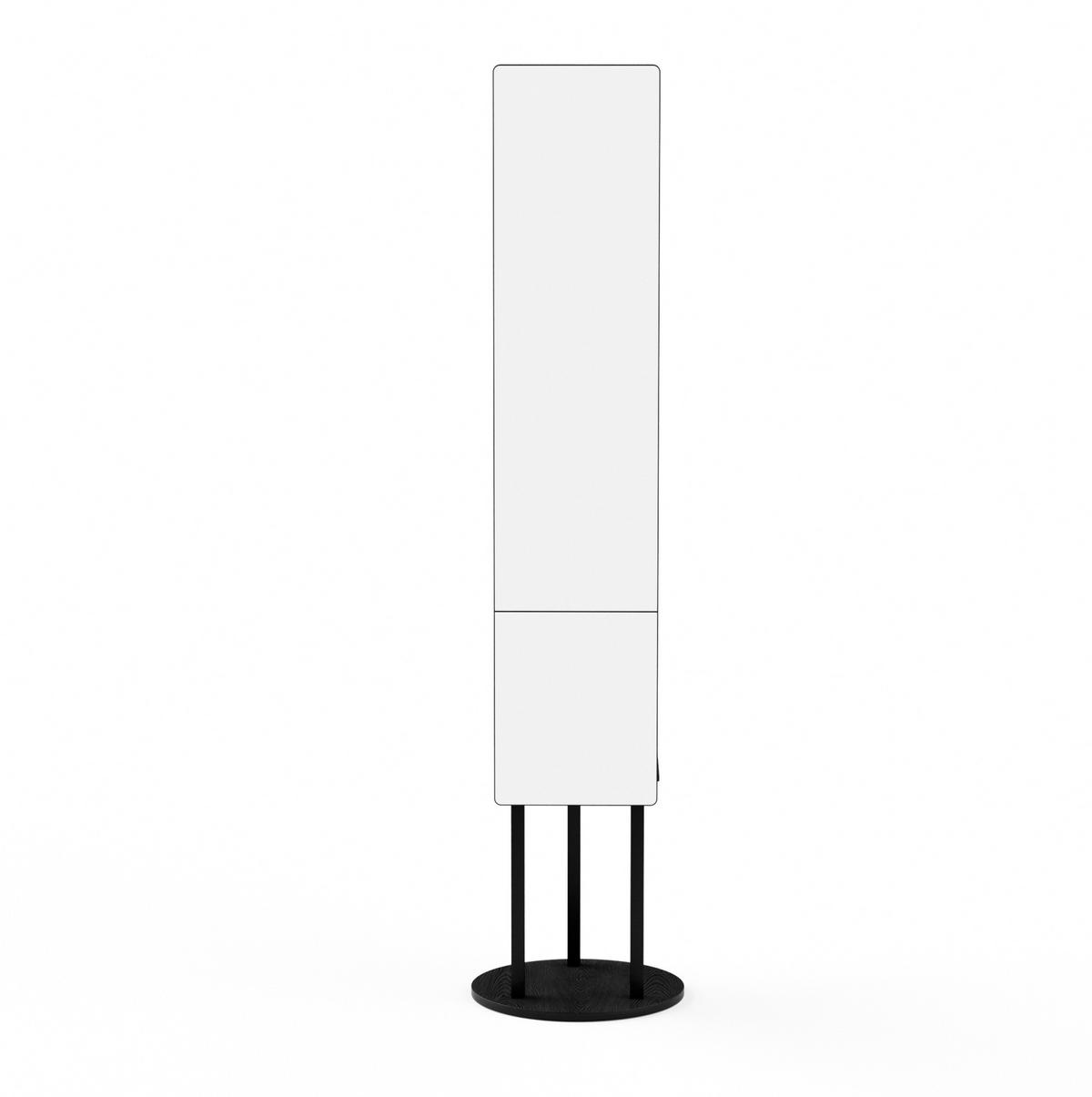 GARDEROBENSTÄNDER mit Ganzkörperspiegel 360° drehbar Holzwerkstoff Stahl Schwarz - Schwarz, Metall (40/174/40cm) - Beauniv
