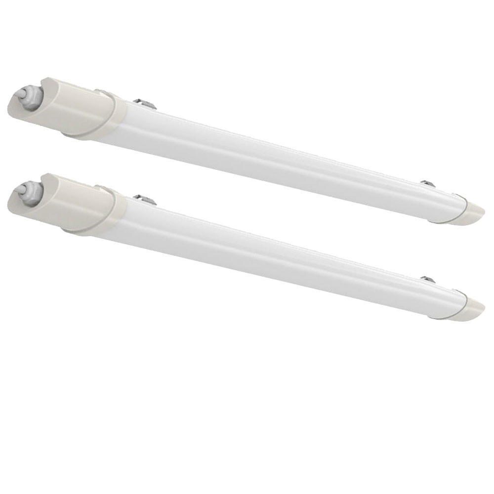 LED DECKENLEUCHTE Weiß Kunststoff 2er Set - Weiß, Kunststoff (60/6/3.5cm)