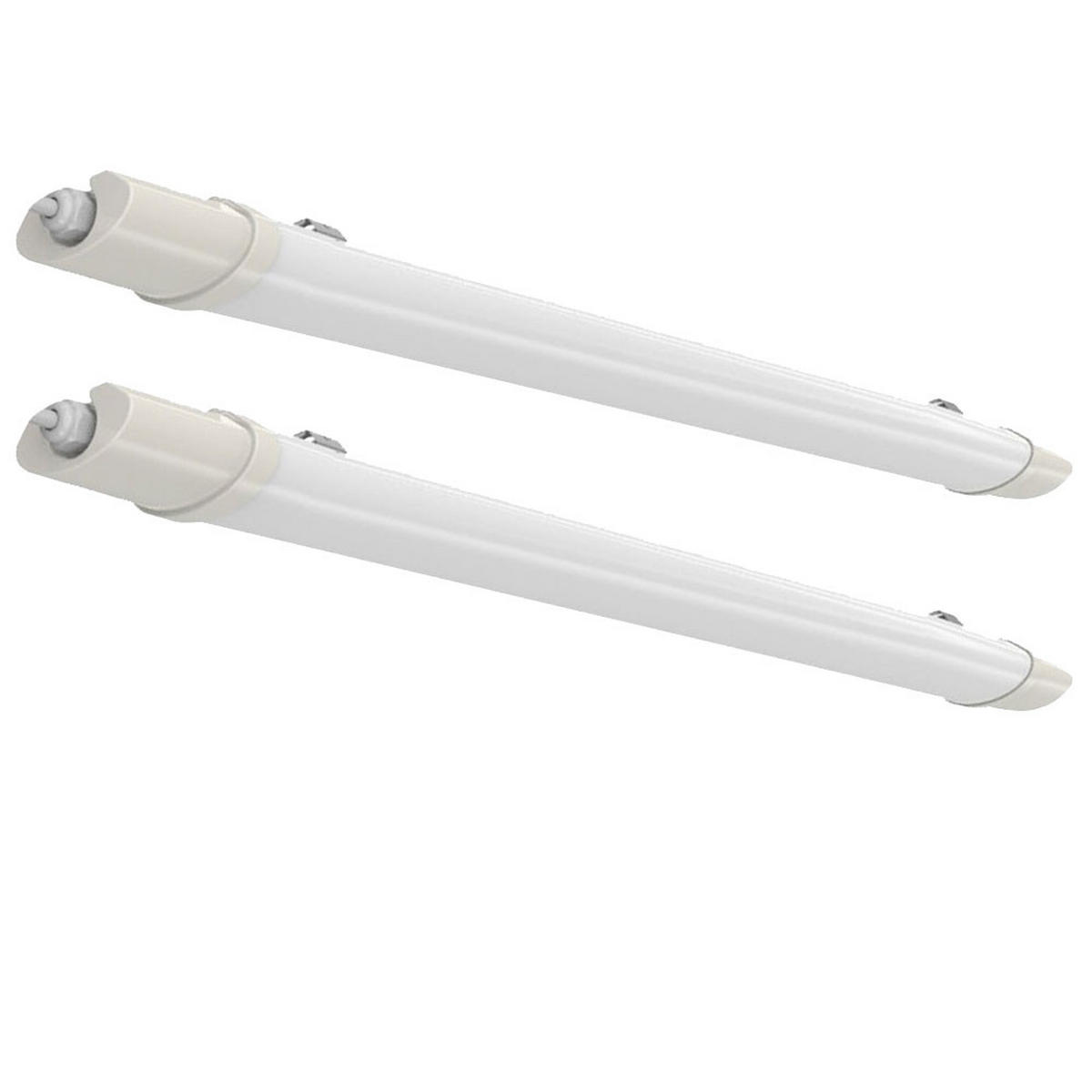 LED DECKENLEUCHTE Weiß Kunststoff 2er Set - Weiß, Kunststoff (60/6/3.5cm)