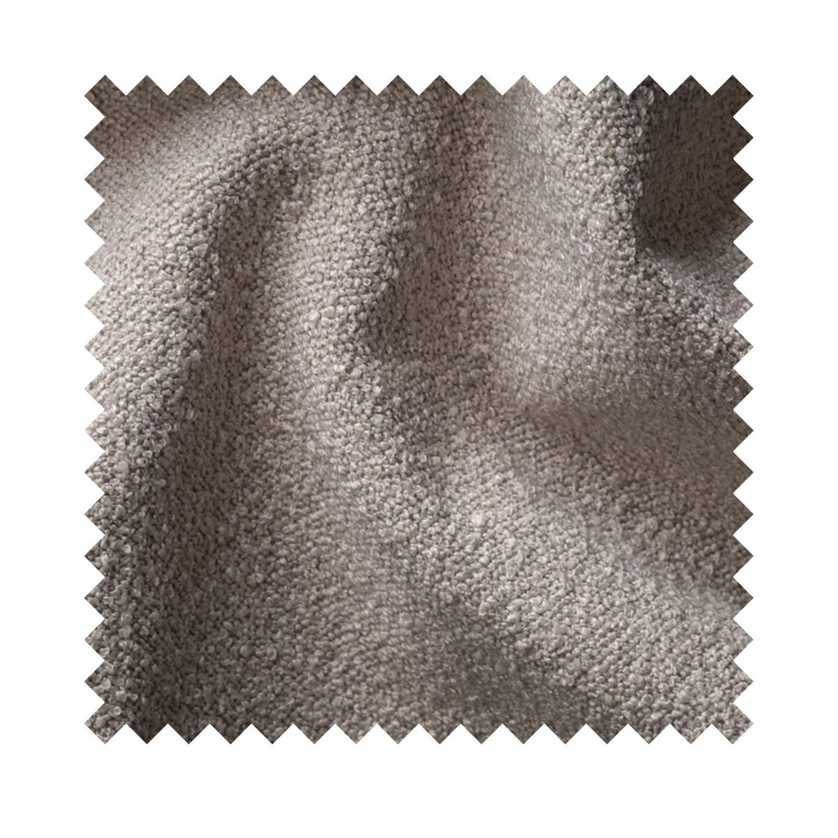 ECKSOFA Dandelino Hellbeige mit Bouclé-Bezug, links - Ecru/Schwarz, Kunststoff/Textil (271/172cm) - Selsey
